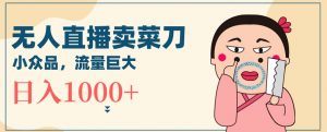 无人冷门品直播新玩法,通过卖菜刀日入1000+【揭秘】-52资源库
