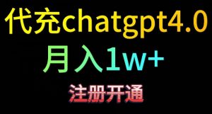 代充chatgpt4,日入500+,精准引流,暴力变现【揭秘】-52资源库